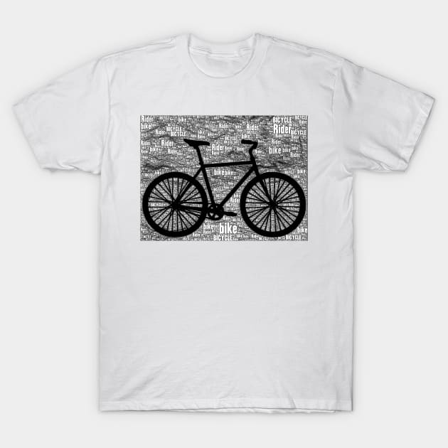 Bicycle Words T-Shirt by CreativePhil